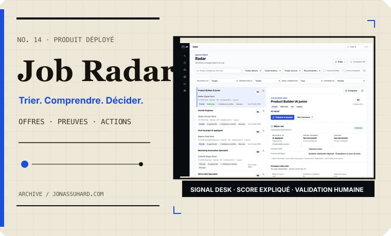 Aperçu du projet Job Radar