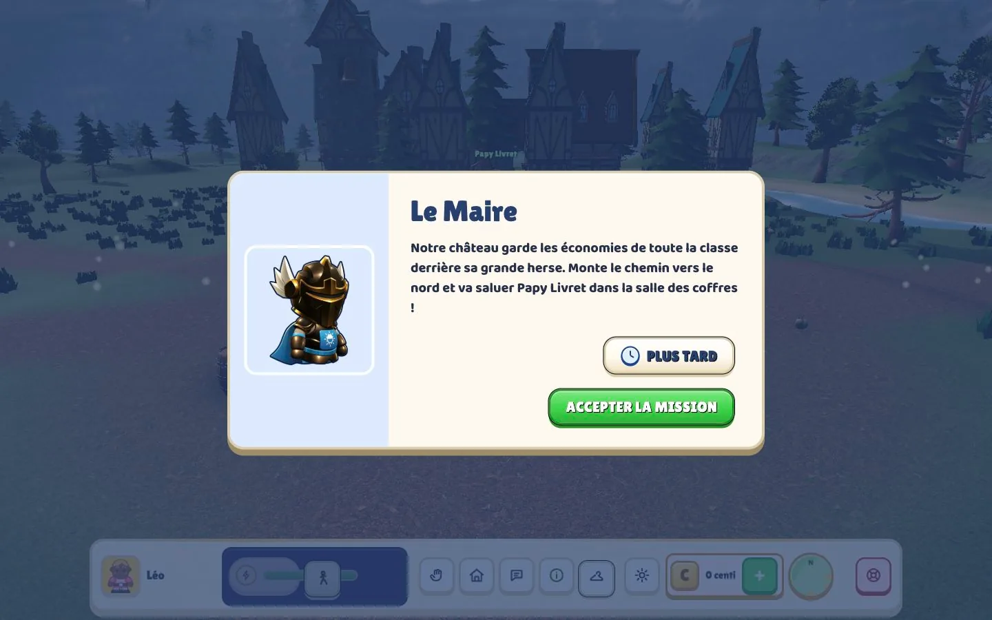 V2 : le maire donne une mission qui relie le déplacement dans le bourg à l'économie de classe.